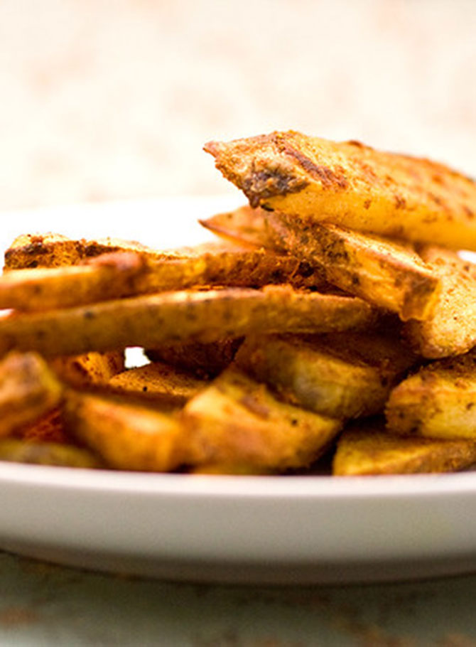BakedGarlicCurryFries