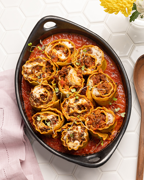 Beefy Pinwheel Lasagna