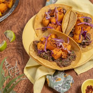 Vegan Butternut & Adzuki Autumn Tacos