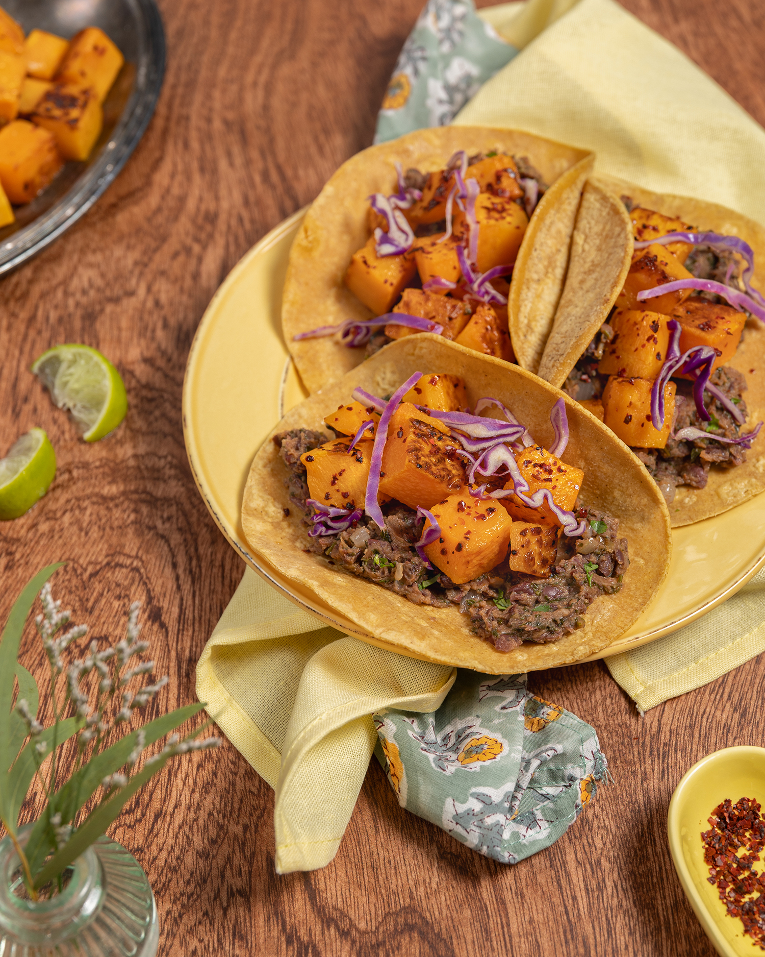Vegan Butternut & Adzuki Autumn Tacos